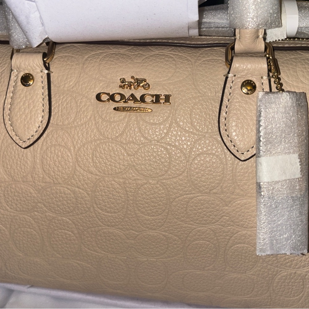 Brand New Coach Rowan Satchel Bag In Signature Leather - Picture 11 of 16